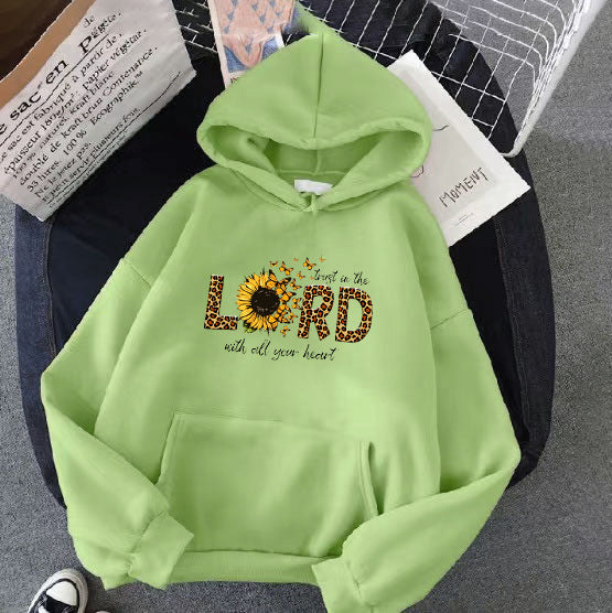 Kvinders hoodie med inspirerende solsikke design Skovae