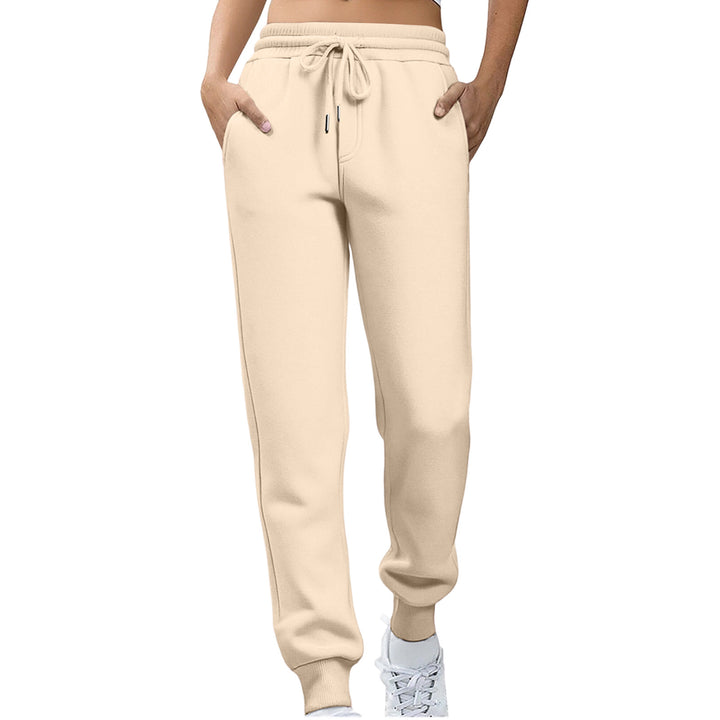 Kvinder afslappede fit sweatpants med elastisk talje og sidelommer Skovae