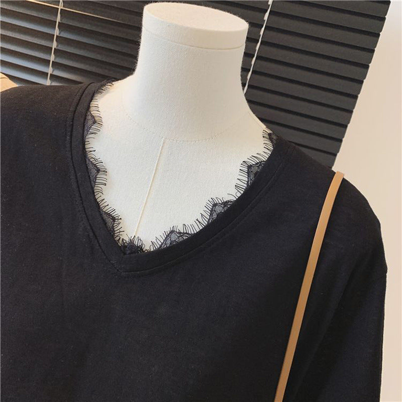 Femme Relaxed Fit V-Udsnit T-Shirt med behagelige korte ærmer Stilla