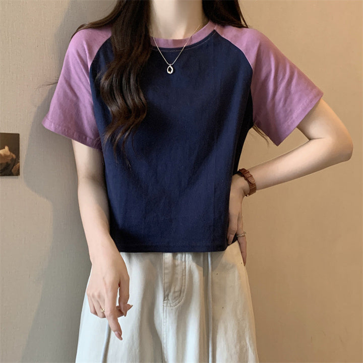 Femme Casual Farveblok T-Shirt Stilla