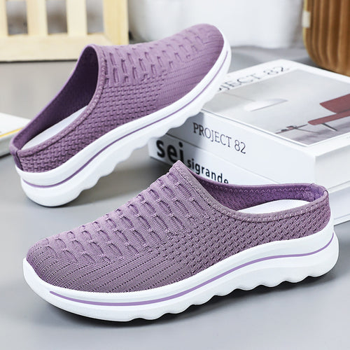Dame Åndbare Slip-On Fritidssko med elastisk Strikkonstruktion Stilla