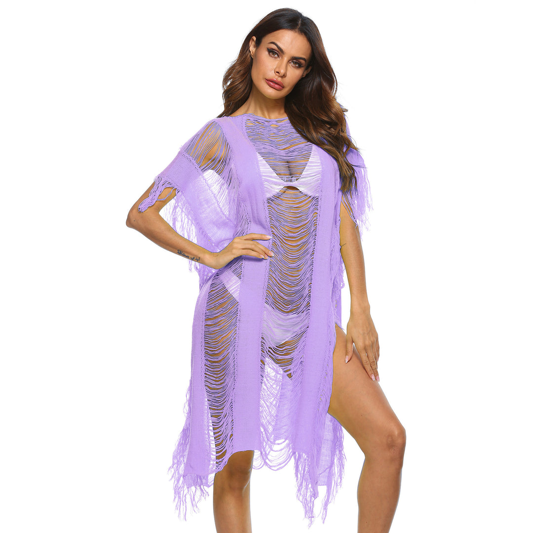 Dame Bohemian Chic Frynser Cover-Up Kaftan Stilla