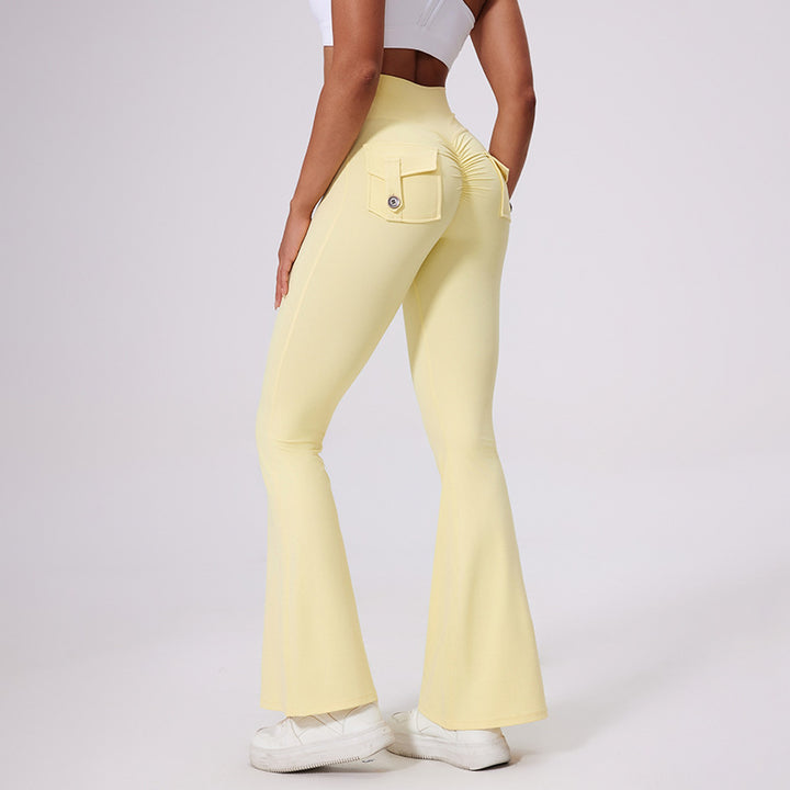 Dame Bootcut leggings med lommer og høj talje Stilla