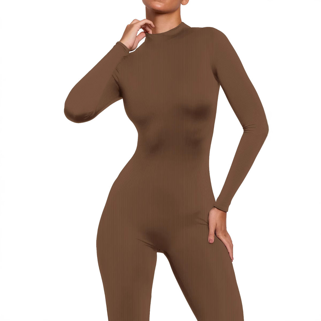 Dame moderigtig langærmet bodystocking med ribstruktur Stilla