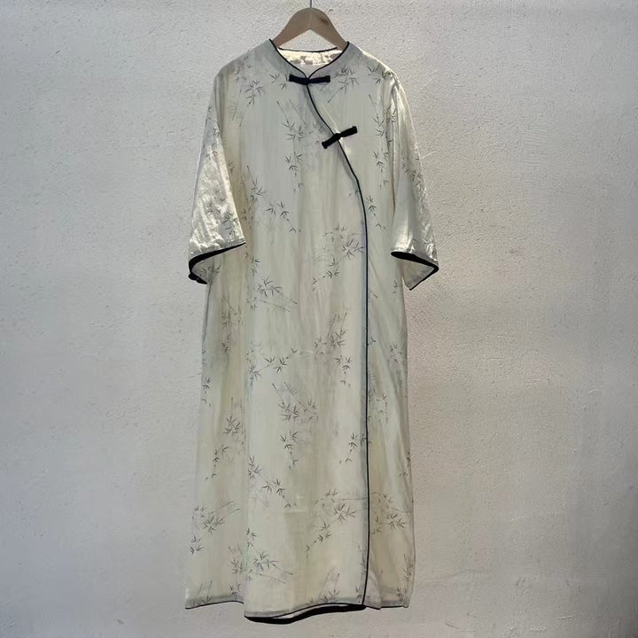Femme Elegante Kimono-Stil Midi Kjole Stilla