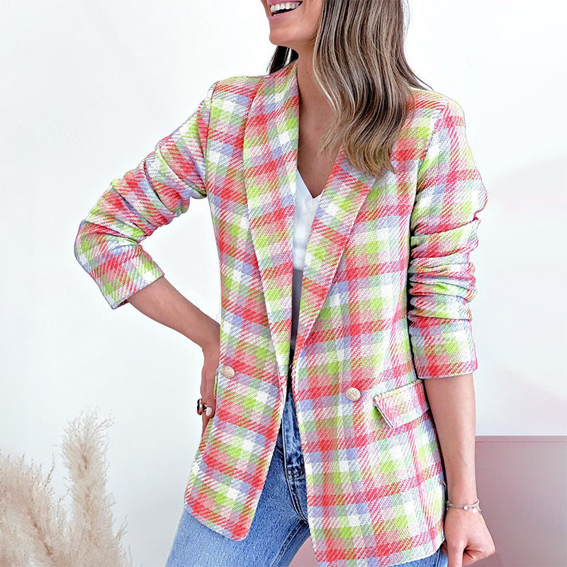 Dame mode Tweed-blazer med struktureret overmateriale og afslappet pasform Stilla