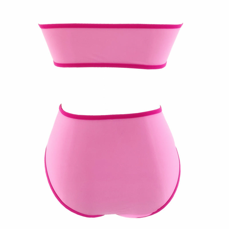 Dame Bandeau-bikini med høj talje og elegante detaljer Skovae