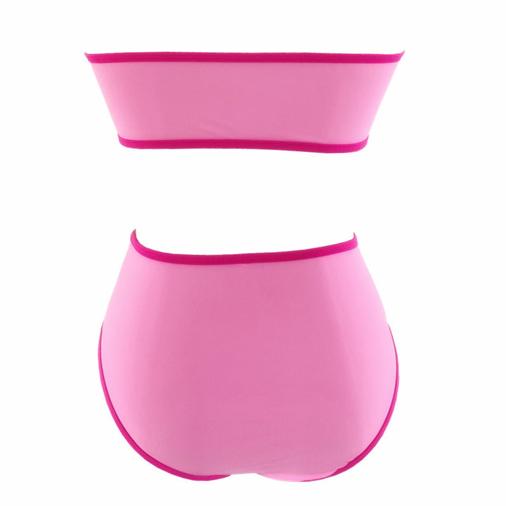 Dame Bandeau-bikini med høj talje og elegante detaljer Skovae