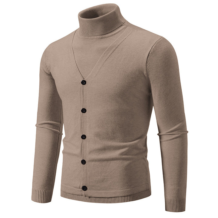 Stilfuld herre rullekrave cardigan trøje Stilla