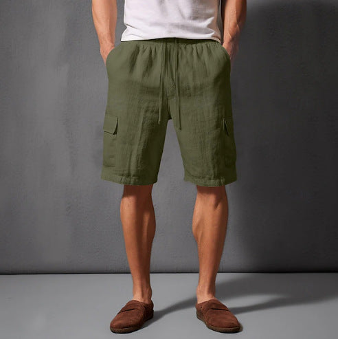 Herrer multifunktionelle Cargo-Shorts med komfortable sidelommer og elastisk talje Stilla