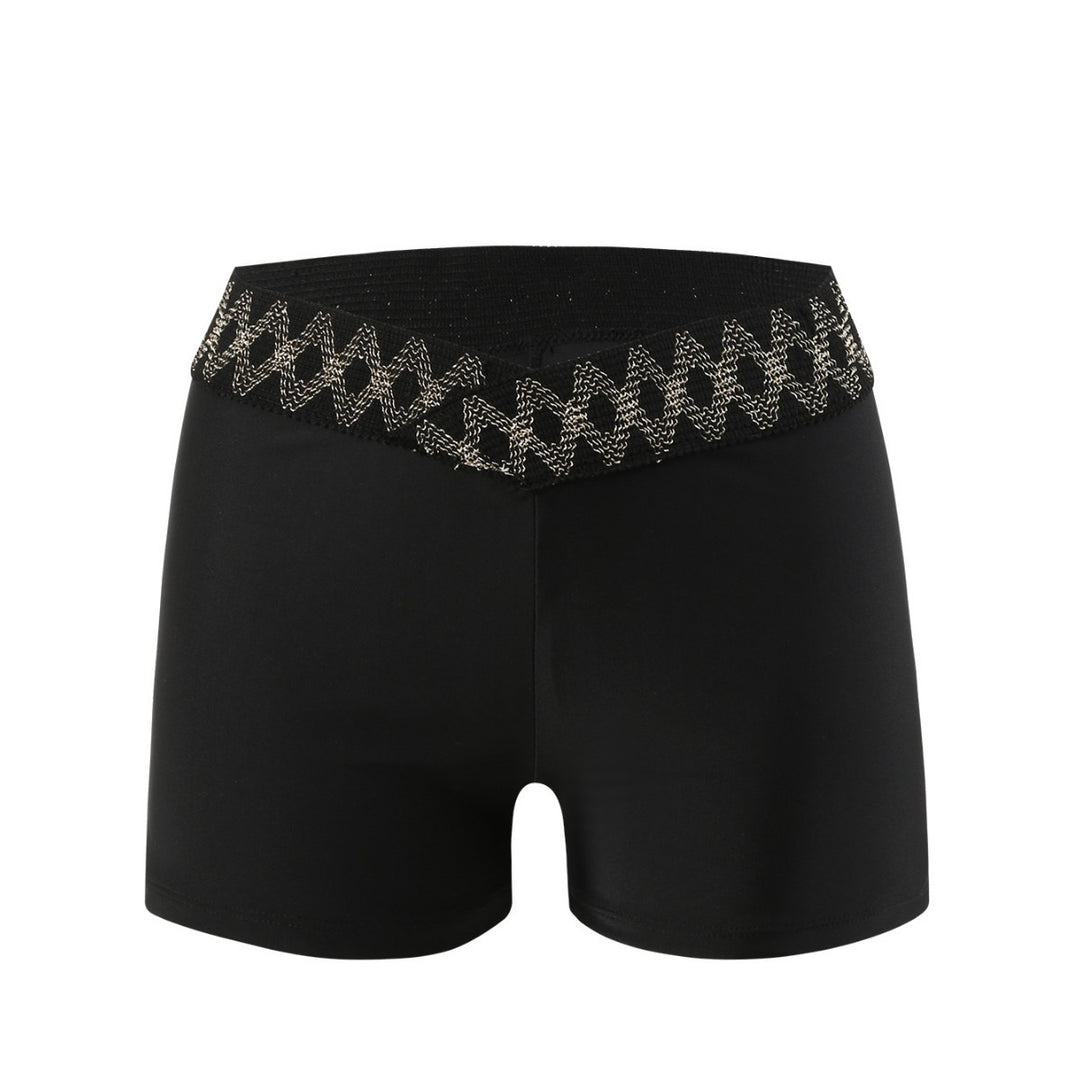 Dame Bade-shorts med glinsende elastisk bånd Stilla