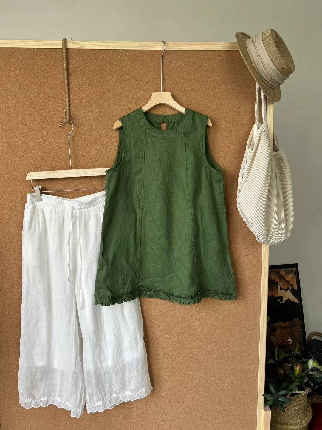 Femme Relaxed Fit Linned To-delt Sæt Stilla