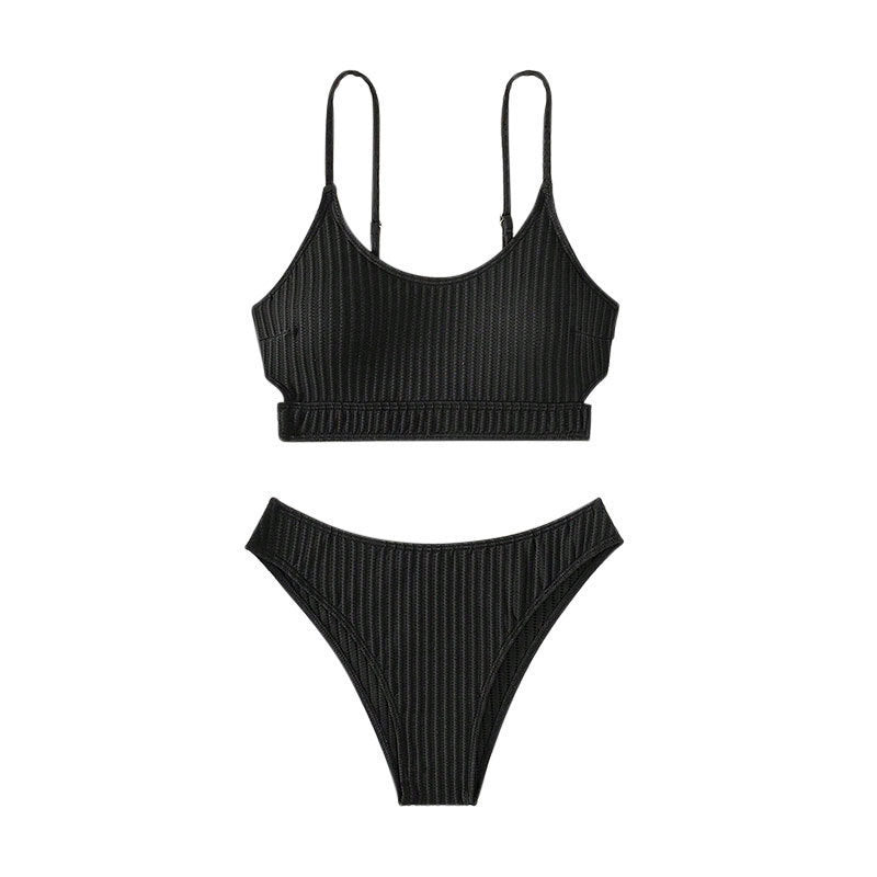 Dame bikini top med sporty snit og justerbare stropper Skovae