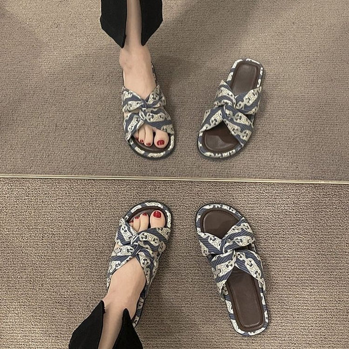 Dame slippers med moderne knude-design og komfortabel sål Stilla