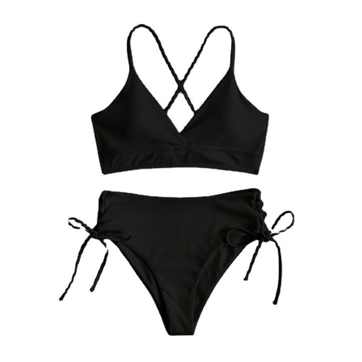 Dame-bikinitop med høj talje og flæser Stilla 1750922801