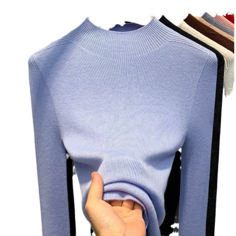 Dame Figurtilpasset Turtleneck-overdel i ribstrik Stilla