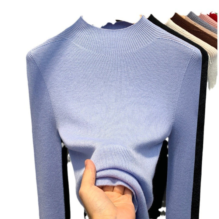 Dame Figurtilpasset Turtleneck-overdel i ribstrik Stilla