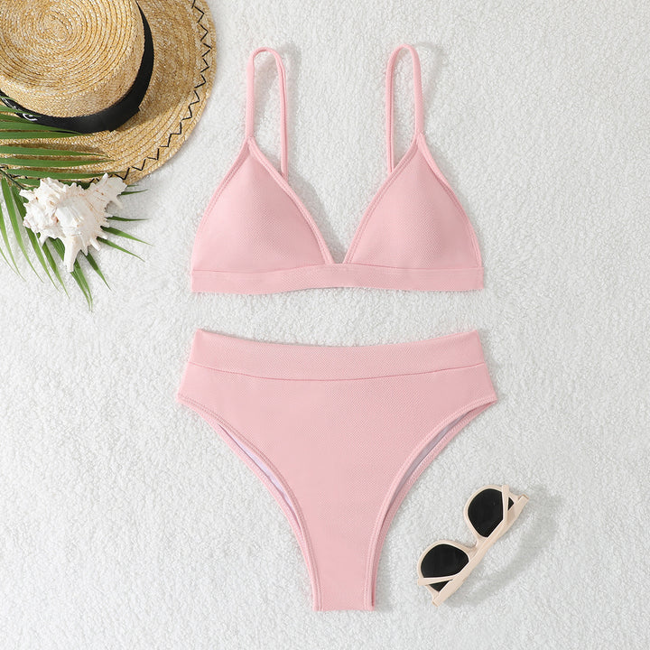 Dame Ribben-design Trekant Bralette Bikini Sæt Stilla