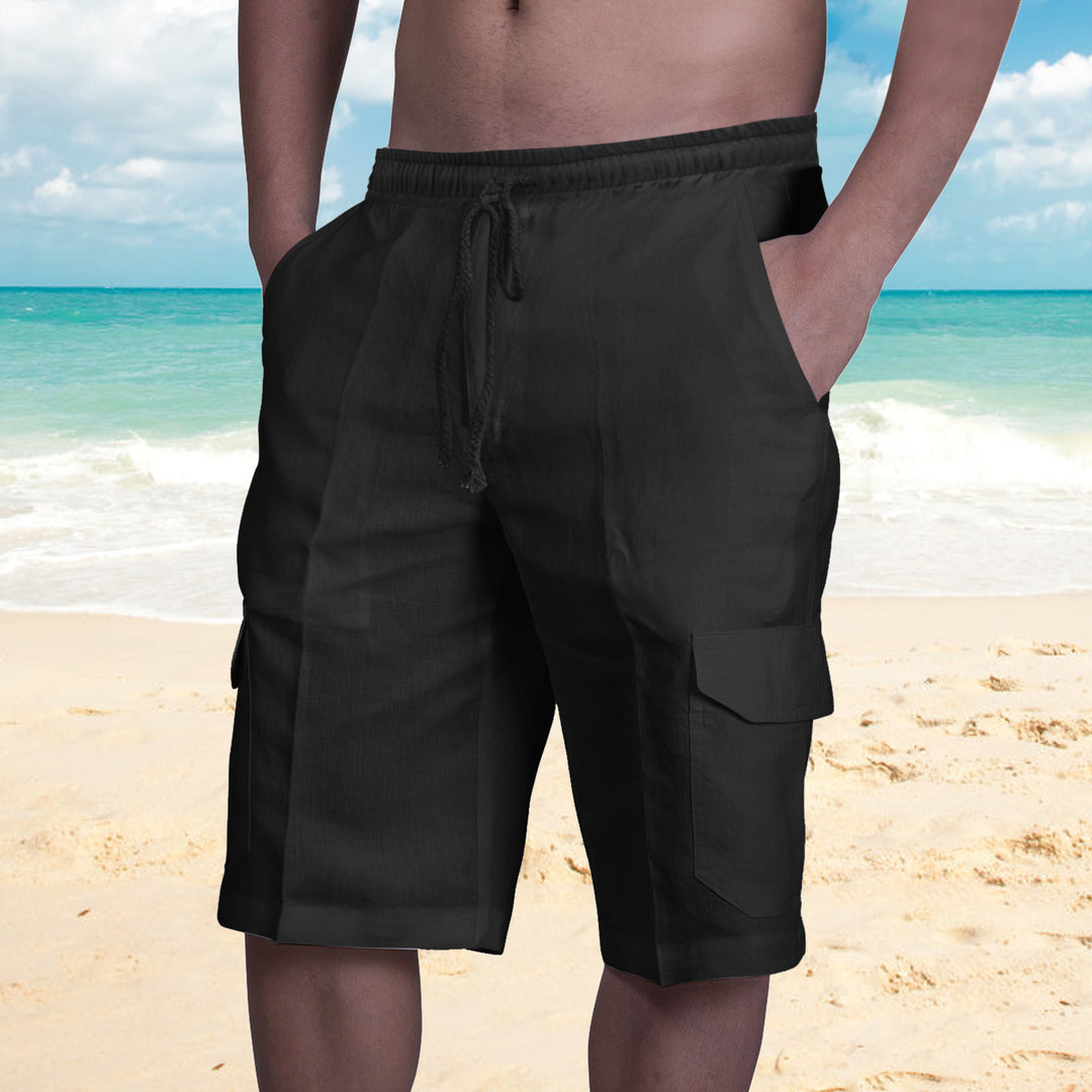 Herren Cargo-Shorts i let linnestof Stilla