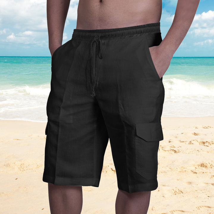 Herren Cargo-Shorts i let linnestof Stilla