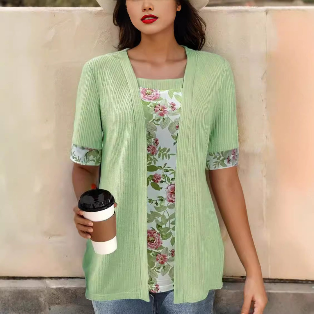 Damer mode bluse med blomsterdesign og afslappet snit Stilla