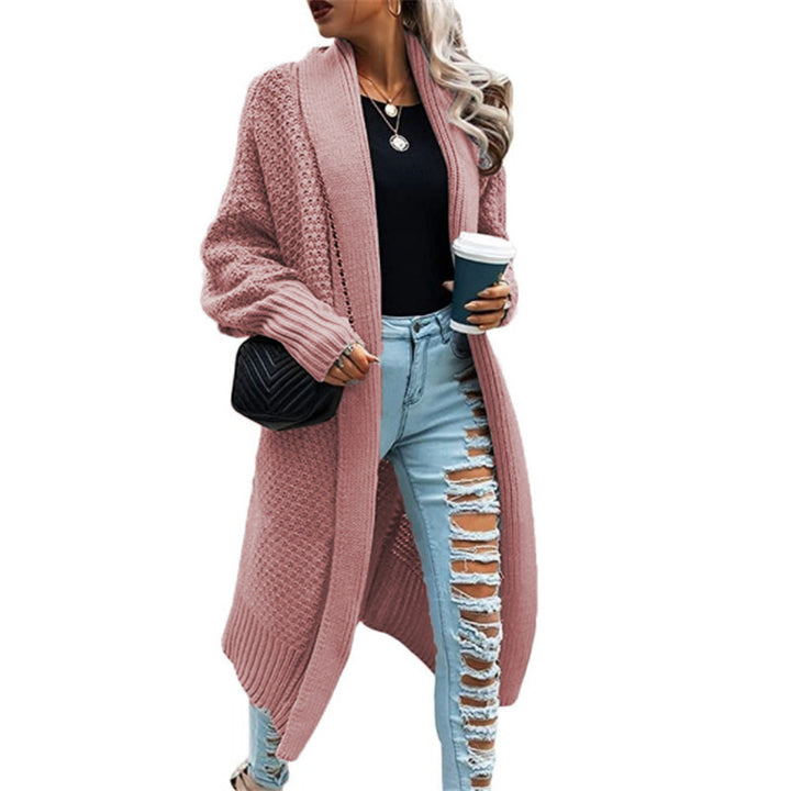 Kvindernes Chunky Strik Cardigan med Casual Fit og Elegant Stitch Struktur Stilla
