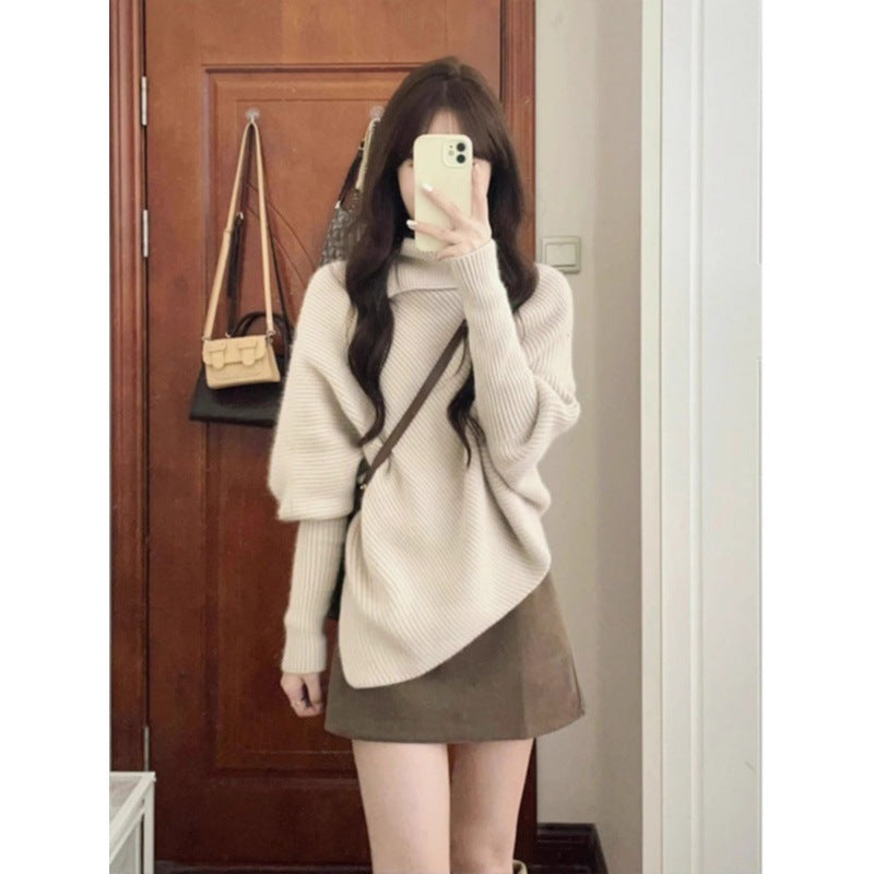Kvindernes oversized trøje med asymmetrisk kant Stilla