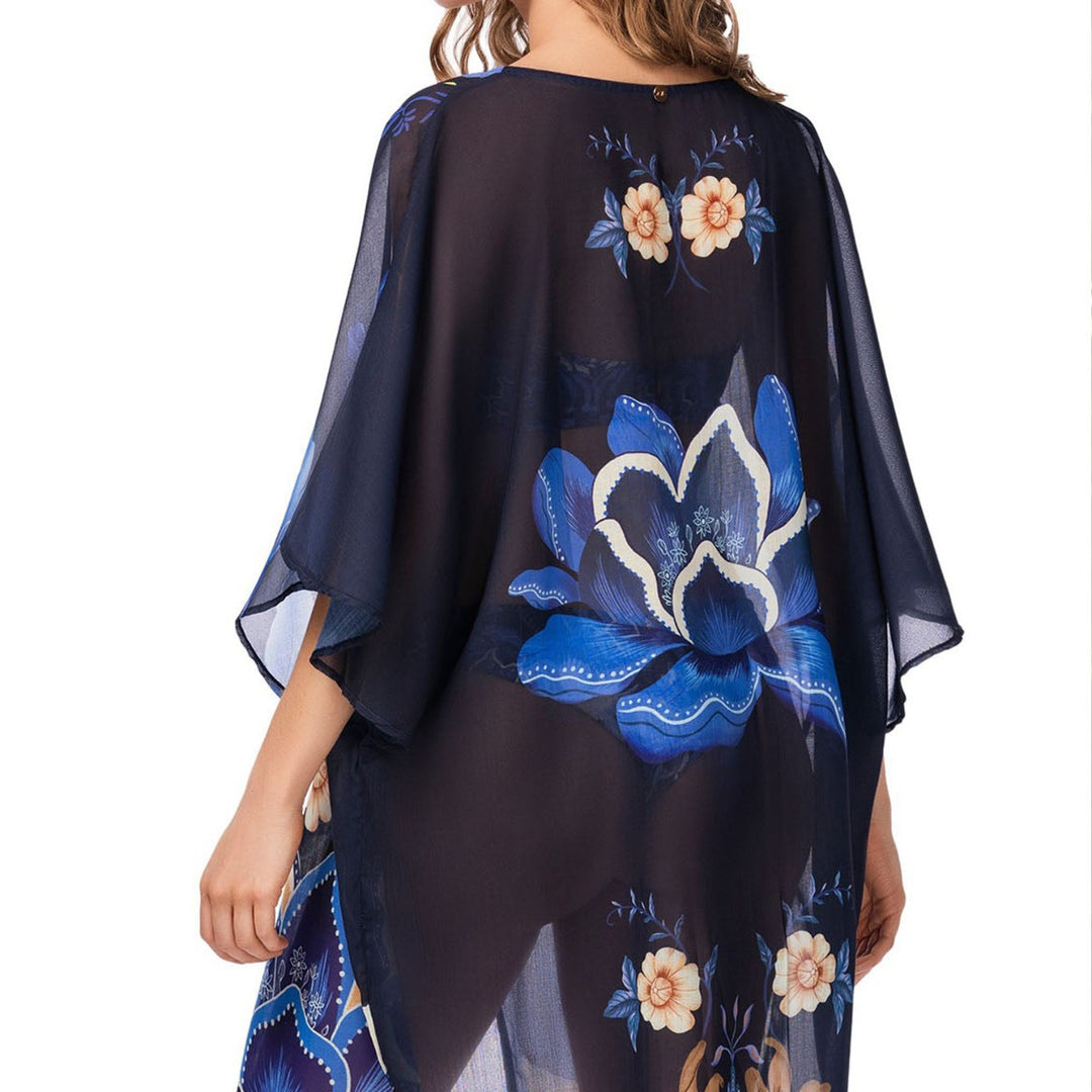 Dame Strandkjole med blomstret design Stilla