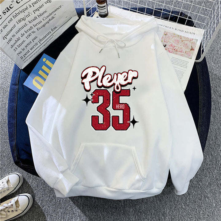 Kvindelig hætte sweatshirt med kreativ basketball design Skovae