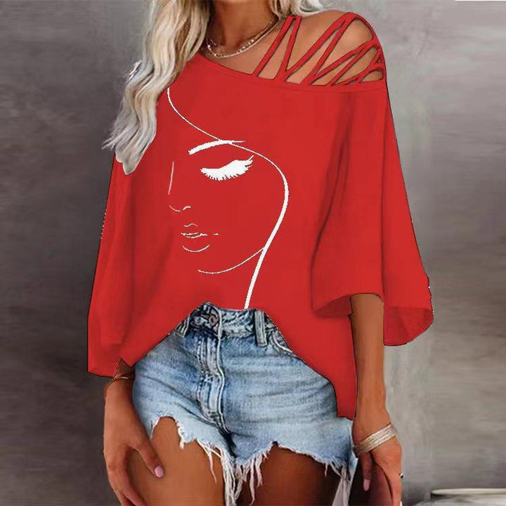 Damer Oversized T-shirt med grafisk design Stilla