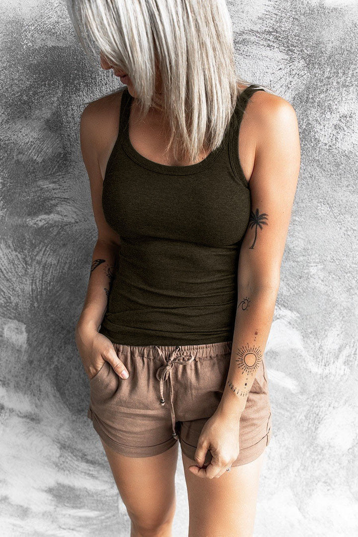 Dame Sporty Basic Top i åndbart bomuldsStilla