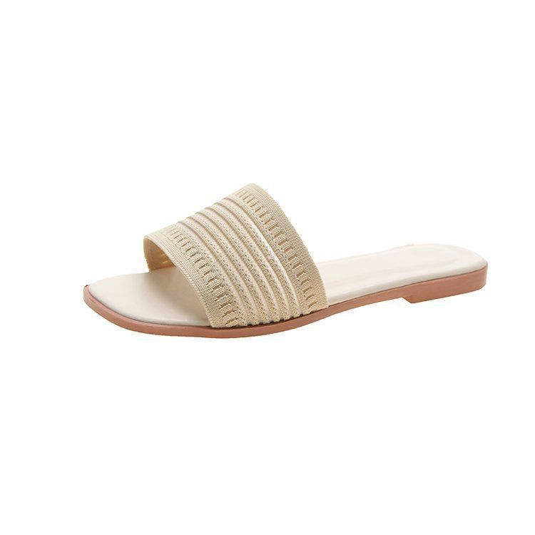 Dame Komfortable Slip-On Sandaler med elastisk Remdesign Stilla