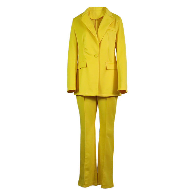 Dame Elegant sæt med figursyet blazer og løs pasform Stilla