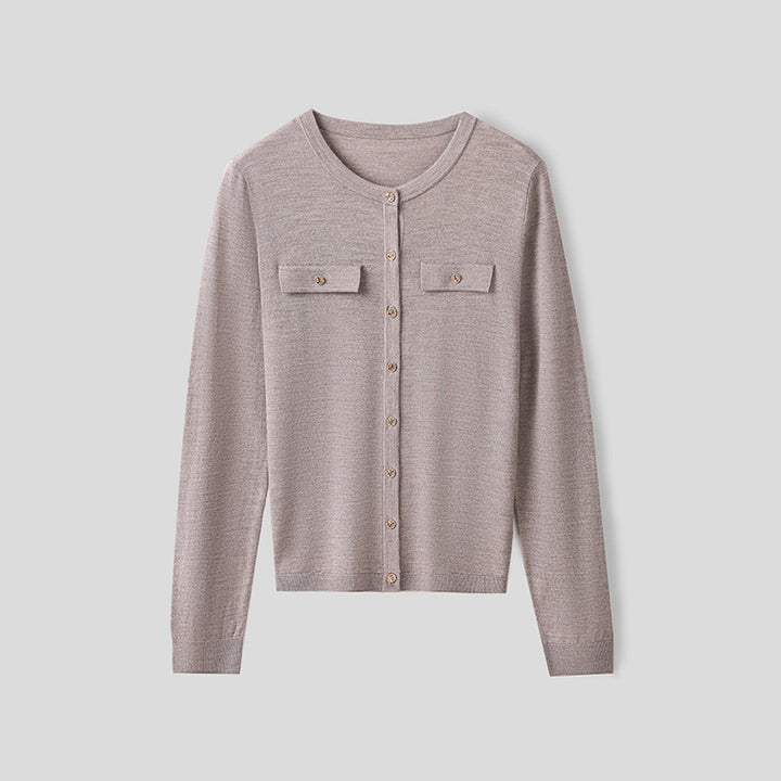 Dame Klassisk Knap-Front Cardigan Stilla