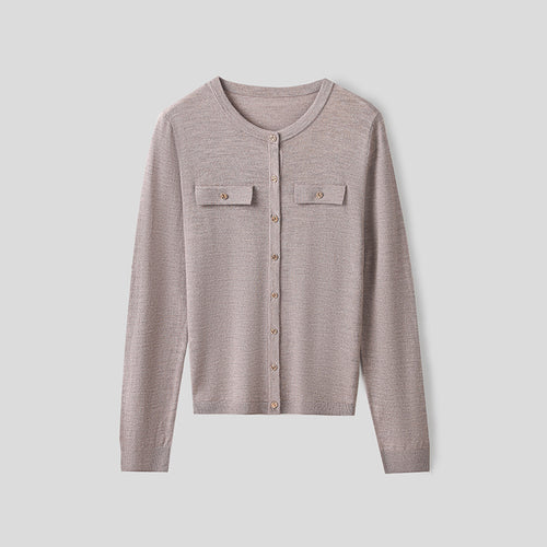 Dame Klassisk Knap-Front Cardigan Stilla