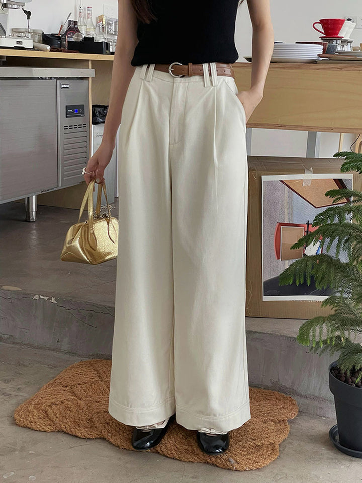 Dame bred High-Waist jakkebukser med imponerende snit og elegant talje Stilla