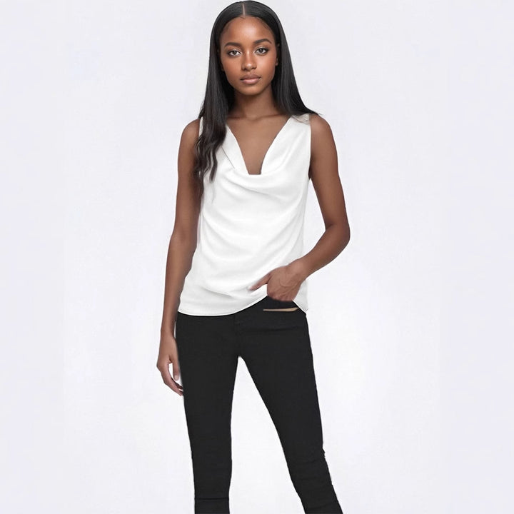 Dame elegant draperet top Skovae