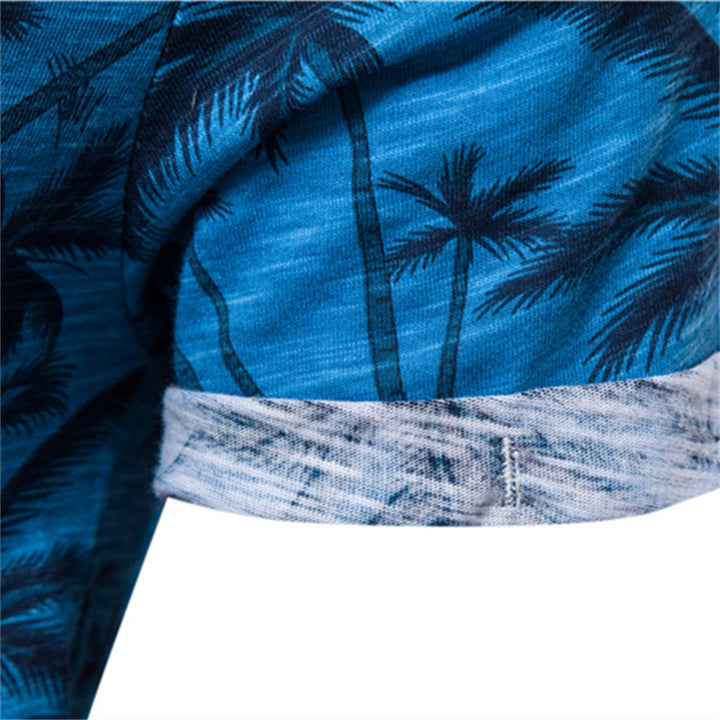 Herren T-Shirt med moderne palmeprint og behagelig pasform Stilla
