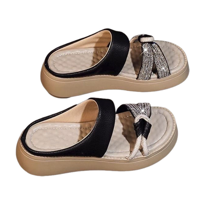 Dame Plateau-sandaler med glitrende detaljer og moderne remdesign Stilla