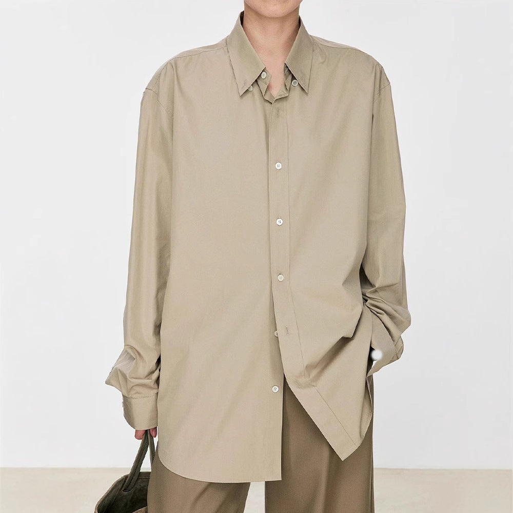 Damer elegant oversized bluse med klassiske knapdetaljer Stilla
