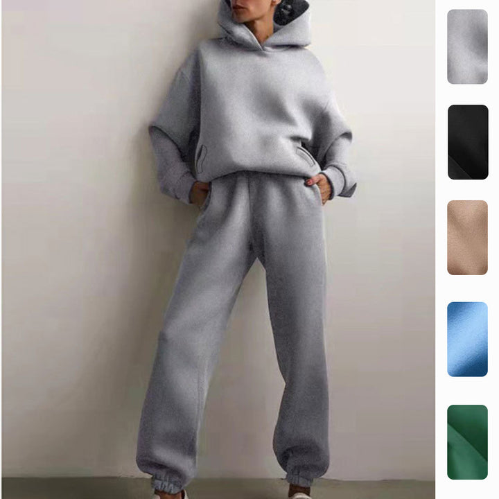 Kvinders oversized hættetrøje og joggingbukser sæt Stilla