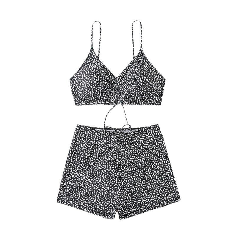 Dame Floral Print Bralette og Shorts Badetøj Sæt Stilla