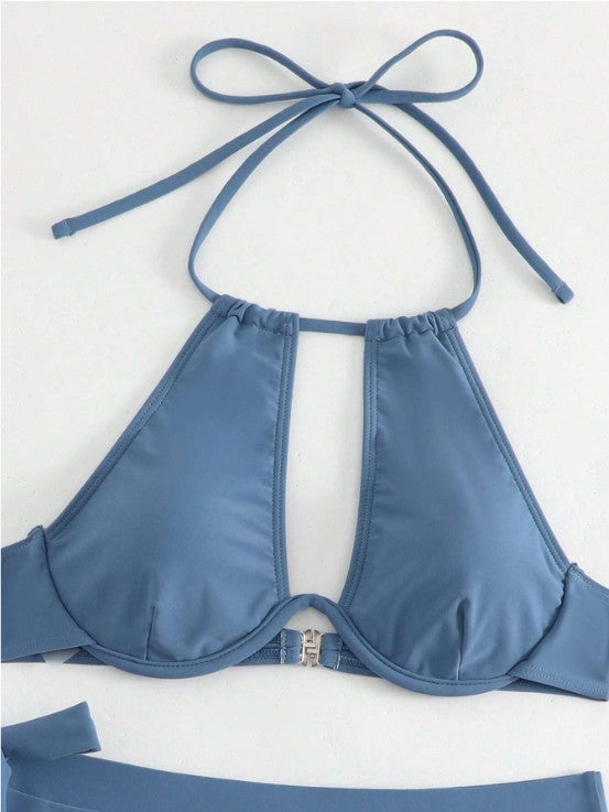 Dame Højkrave Cut-Out Bikini Sæt Stilla