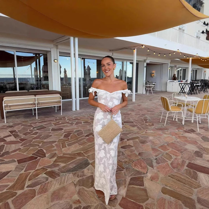 Dame sommerkjole med off-shoulder-design Stilla