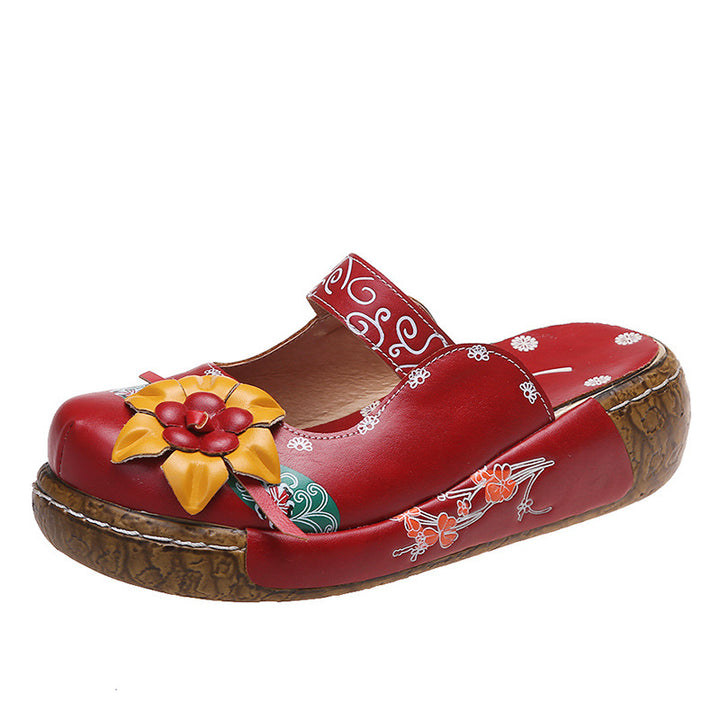 Dame Modische Clogs med iøjnefaldende blomsterapplikationer og ergonomisk fodseng Stilla