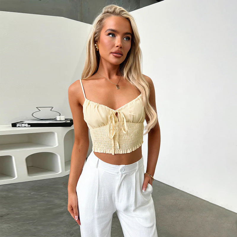 Dame Smocked Crop Top Stilla