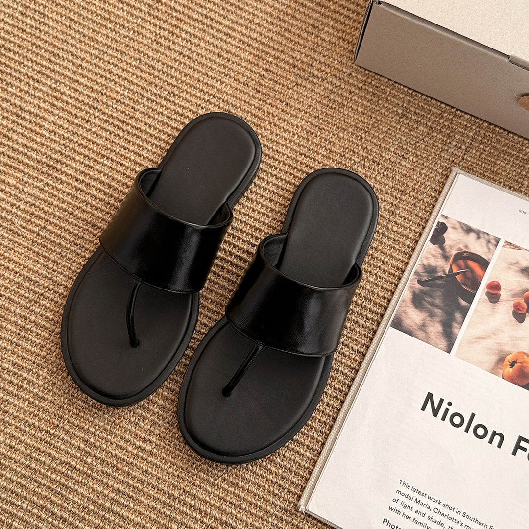 Femme Minimalistisk Thong Slide Sandaler med Fodsvangstøtte Stilla