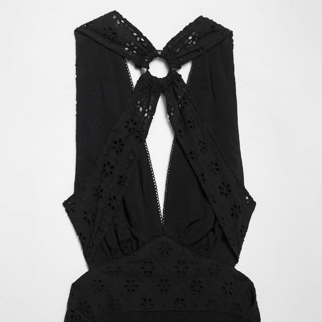 Femme Elegante Cutout Maxi Kjole Stilla