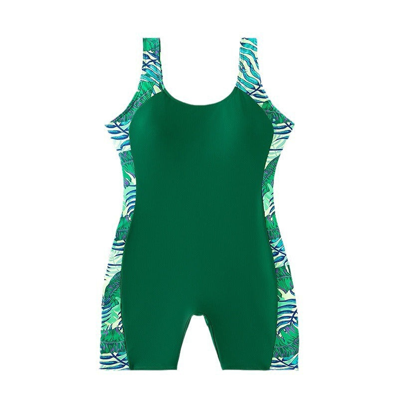 Dame Sportslig One-Piece Badedragt med florale indsatser Stilla