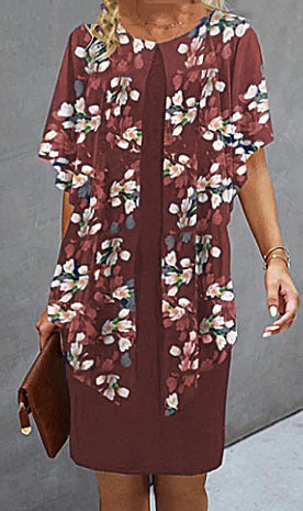 Dame Strandkjole med blomstertop Stilla